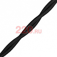 Витой ретро-провод 2*2,5 цвет черный в каталоге электрики 220.ru, артикул BN-B1-425-73-50