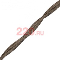 Коаксиальный кабель (двойной ретро-провод), цвет титан в каталоге электрики 220.ru, артикул BN-B1-426-717