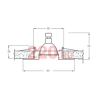 Точечный светильник неповоротный, лампа MR16, цоколь GU5.3, мощность max 50w, напряжение 12 В, бриллиантовый в каталоге электрики 220.ru, артикул DN-01.1151N