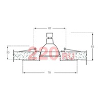 Точечный светильник неповоротный, MR16, GU5,3, мощность: max 50w, напряжение: 12 В, бриллиантовый в каталоге электрики 220.ru, артикул DN-01.5051N