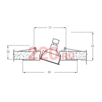 Светильник встраиваемый поворотный, MR16, GU5,3, мощность: max 50w, напряжение: 12 В, мат.хром в каталоге электрики 220.ru, артикул DN-10.6051A