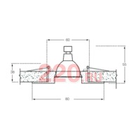 Точечный светильник неповоротный, лампа MR16, цоколь GU5.3, мощность max 50w, напряжение 12 В, мат.медь в каталоге электрики 220.ru, артикул DN-80.1151N