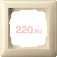 Рамка одинарная глянцевый кремовый, Gira Standart 55 в каталоге электрики 220.ru, артикул G021101