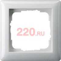 Рамка одинарная глянцевый белый, Gira Standart 55 в каталоге электрики 220.ru, артикул G021103