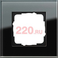 Рамка одинарная GIRA Esprit черное стекло, Гира Эсприт в каталоге электрики 220.ru, артикул G021105