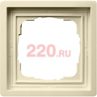 Рамка одинарная глянцевый кремовый, Gira F100 в каталоге электрики 220.ru, артикул G0211111