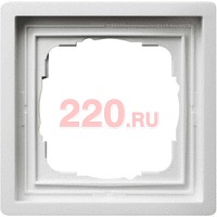 Рамка одинарная глянцевый белый, Gira F100 в каталоге электрики 220.ru, артикул G0211112