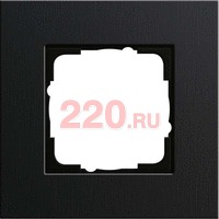 Рамка одинарная GIRA Esprit алюминий черный, Гира Эсприт в каталоге электрики 220.ru, артикул G0211126
