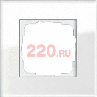 Рамка одинарная GIRA Esprit белое стекло, Гира Эсприт в каталоге электрики 220.ru, артикул G021112