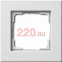 Рамка одинарная глянцевый белый, Gira E22 в каталоге электрики 220.ru, артикул G0211201