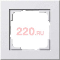 Рамка 1 пост матовый белый, Gira System 55 E2 в каталоге электрики 220.ru, артикул G021122