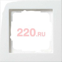 Рамка 1-пост глянцевый белый, Gira System 55 E2 в каталоге электрики 220.ru, артикул G021129