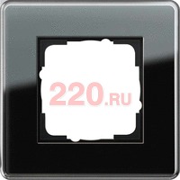 Рамка одинарная GIRA Esprit черное стекло, Гира Эсприт в каталоге электрики 220.ru, артикул G0211505