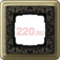Рамка одинарная Gira ClassiX Art бронза/черный, System 55 (Гира Классик Арт) в каталоге электрики 220.ru, артикул G0211662