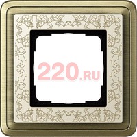 Рамка одинарная Gira ClassiX Art бронза/кремовый, System 55 (Гира Классик Арт) в каталоге электрики 220.ru, артикул G0211663