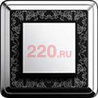Рамка одинарная Gira ClassiX Art хром/черный, System 55 (Гира Классик Арт) в каталоге электрики 220.ru, артикул G0211682