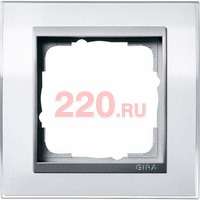 Рамка одинарная вставка под алюминий Event Clear Белый, Gira System 55 EVENT в каталоге электрики 220.ru, артикул G0211726