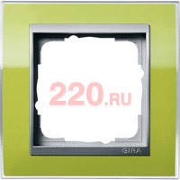Рамка одинарная под алюминий Event Clear Зеленый, Gira System 55 EVENT в каталоге электрики 220.ru, артикул G0211746