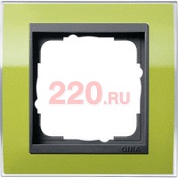 Рамка одинарная вставка антрацит Event Clear Зеленый, Gira System 55 EVENT в каталоге электрики 220.ru, артикул G0211748