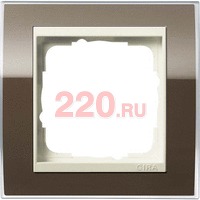 Рамка одинарная вставка Кремовый Event Clear Коричневый, Gira System 55 EVENT в каталоге электрики 220.ru, артикул G0211761