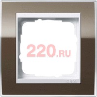 Рамка одинарная вставка белая Event Clear Коричневый, Gira System 55 EVENT в каталоге электрики 220.ru, артикул G0211763