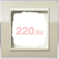 Рамка одинарная вставка Кремовый Event Clear цвет песка, Gira System 55 EVENT в каталоге электрики 220.ru, артикул G0211771