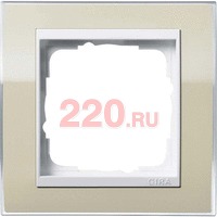 Рамка одинарная вставка белая Event Clear цвет песка, Gira System 55 EVENT в каталоге электрики 220.ru, артикул G0211773