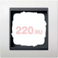 Рамка одинарная вставка антрацит Event Белый, Gira System 55 EVENT в каталоге электрики 220.ru, артикул G0211808