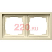 Рамка двойная глянцевый кремовый, Gira F100 в каталоге электрики 220.ru, артикул G0212111