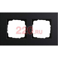 Рамка двойная GIRA Esprit алюминий черный, Гира Эсприт в каталоге электрики 220.ru, артикул G0212126