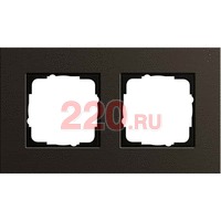 Рамка двойная GIRA Esprit алюминий коричневый, Гира Эсприт в каталоге электрики 220.ru, артикул G0212127