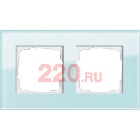 Рамка двойная GIRA Esprit салатовое стекло, Гира Эсприт в каталоге электрики 220.ru, артикул G021218
