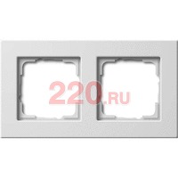 Рамка двойная глянцевый белый, Gira E22 в каталоге электрики 220.ru, артикул G0212201