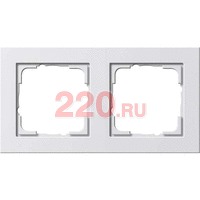 Рамка 2-пост (двойная) матовый белый, Gira System 55 E2 в каталоге электрики 220.ru, артикул G021222