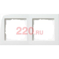 Рамка 2-пост (двойная) глянцевый белый, Gira System 55 E2 в каталоге электрики 220.ru, артикул G021229