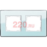 Рамка двойная GIRA Esprit салатовое стекло, Гира Эсприт в каталоге электрики 220.ru, артикул G0212518