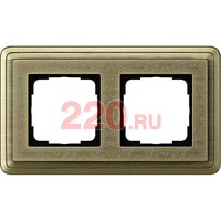 Рамка двойная Gira ClassiX Art бронза/бронза, System 55 (Гира Классик Арт) в каталоге электрики 220.ru, артикул G0212661