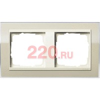 Рамка двойная вставка Кремовый Event Clear цвет песка, Gira System 55 EVENT в каталоге электрики 220.ru, артикул G0212771