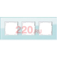 Рамка тройная GIRA Esprit салатовое стекло, Гира Эсприт в каталоге электрики 220.ru, артикул G021318
