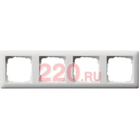 Рамка 4-ная матовый белый, Gira Standart 55 в каталоге электрики 220.ru, артикул G021404