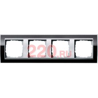 Рамка 4-ная под алюминий Event Clear черный, Gira System 55 EVENT в каталоге электрики 220.ru, артикул G0214736