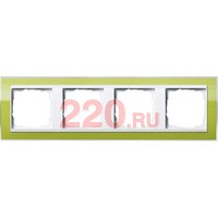 Рамка 4-ная вставка белая Event Clear Зеленый, Gira System 55 EVENT в каталоге электрики 220.ru, артикул G0214743