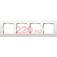 Рамка 4-ная вставка белая Event Белый, Gira System 55 EVENT в каталоге электрики 220.ru, артикул G0214803