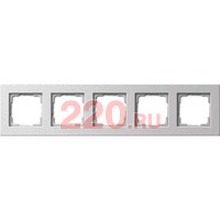 Рамка пятикратная глянцевый белый, Gira E22 в каталоге электрики 220.ru, артикул G0215201