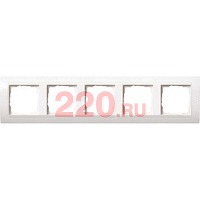 Рамка 5-ная вставка белая Event Белый, Gira System 55 EVENT в каталоге электрики 220.ru, артикул G0215803