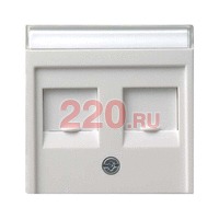 Накладка телефонной розетки матовый белый, Gira System 55 в каталоге электрики 220.ru, артикул G066327