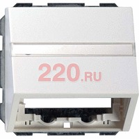 Накладка с опорной пластиной для розеток средств связи матовый белый, Gira System 55 в каталоге электрики 220.ru, артикул G087027
