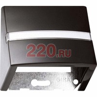 Накладка с опорной пластиной для розеток средств связи черный, Gira S-Color в каталоге электрики 220.ru, артикул G087047