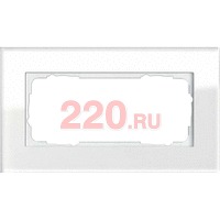 Рамка GIRA Esprit для комбинаций без перегородки белое стекло, Гира Эсприт в каталоге электрики 220.ru, артикул G100212