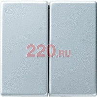 Накладка двухканального светорегулятора алюминий, Gira E22 в каталоге электрики 220.ru, артикул G2315203